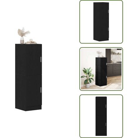 Armadio nero - vidaXL Mobile da Cucina Nero 38x41,5x131,5 cm Legno Multistrato - Armadio con ante