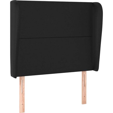 Maison Exclusive - Kopfteil mit Ohren Schwarz 93x23x118/128 cm Ku (1/5)