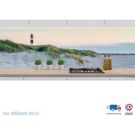 Crédence : Dunes et phare - Alu composite - 120 - 60 (1/3)