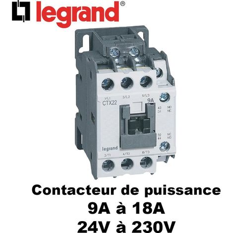 Contacteur de puissance CTX³22 3 pôles - 9A à 18A - 24V à 380V - puissance contacteur - Contacteur 5,5kW - 12A - 380V