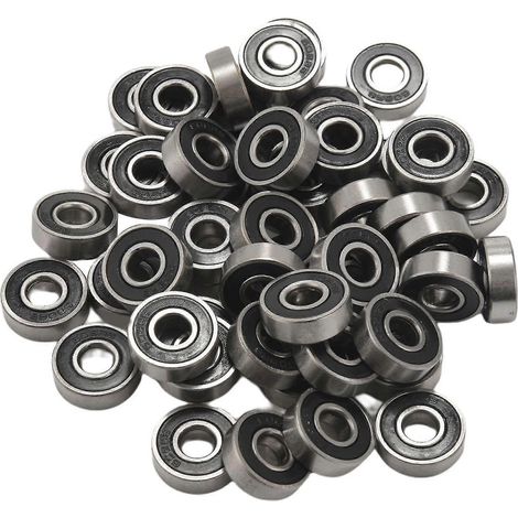 50 Stück/Set 608 2RS Kugellager ABEC-5 8x22x7 mm Rillenkugellager aus Kohlenstoffstahl, abgedichtet (1/5)