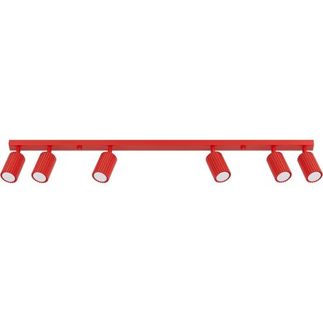 Plafoniere Karbon rosso 117x16.5x6.5cm Alluminio Sollux (1/5)