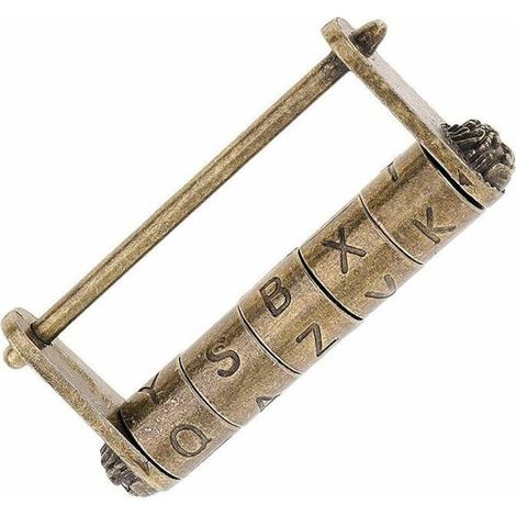Vintage Antique anglais mots mot de passe Cadenas Serrure Clé (1/5)