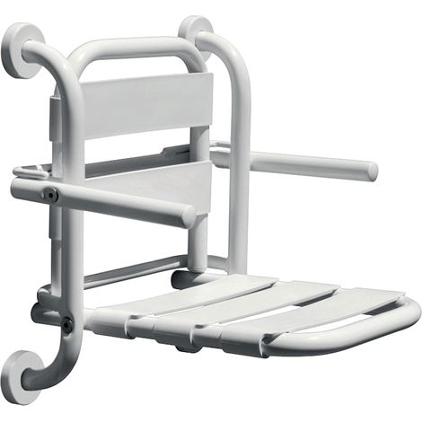 SCELTO DA DESIVERO Sedile ribaltabile per doccia con schienale e braccioli serie Export codice prod: DSV11398