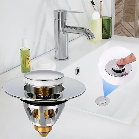 Abflussfilter für Badezimmer, Kugelkern-Druckverschluss, Pop-Up-Stopfen (1/5)