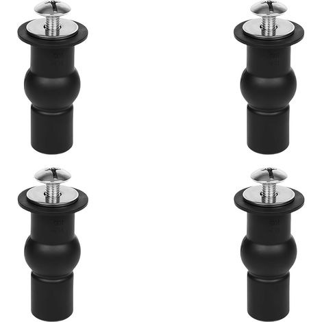 Lot de 4 vis de fixation pour abattant de WC, boulons de charnière universels pour couvercle de WC, fixations pour abattant de WC, pour dessus (1/5)