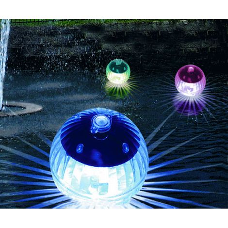 LED Schwimmkugeln 4er Set mit Farbwechsel - Solar Teichlampe - Kugel Lampe ideal für Teich und Schwimmbad