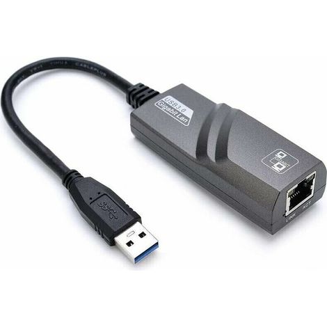 Adaptateur USB Ethernet, Adaptateur Ethernet USB 3.0 vers RJ45, Réseau Adaptateur LAN 1000 Mbps Compatible avec Windows 10/8.1/8/7/Vista/XP, Mac OS 10.6 et Supérieur (1/5)