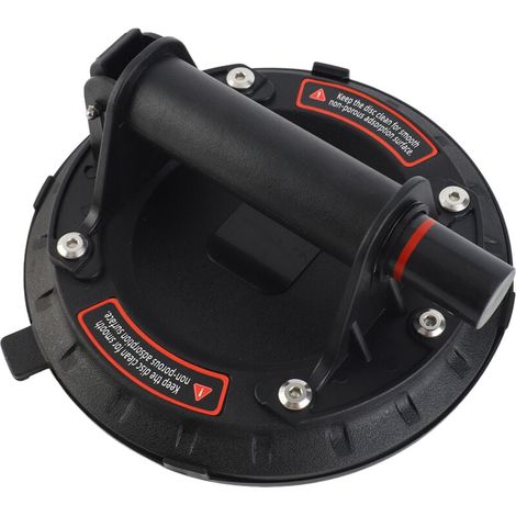 Ventosa industrial de 8 pulgadas, capacidad de carga de 200 kg, elevador de vacío de alta resistencia para azulejos y vidrio, herramientas de elevación manual, ventosa para azulejos (negro, 1 unidad) (1/4)