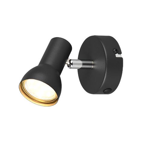 Reality Deckenstrahler 1er Spot Cantar schwarz matt GU10 Deckenlampen & Kronleuchter