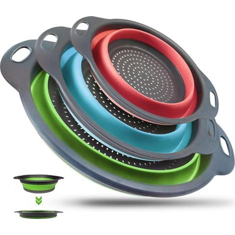 Égouttoirs de cuisine - Passoires à pâtes pliables-Ustensiles de cuisine - Passoire pliable - Pour égoutter les pâtes,les légumes (1/5)
