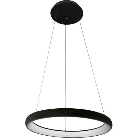 Italux Alessia - Lampada a sospensione moderna a LED nero, bianco caldo 3000K 2200lm