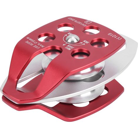 Poulie double en aluminium pour escalade et équipement de survie outdoor