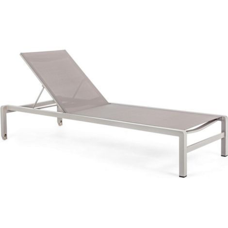 Lettino da giardino Kolli, grigio (1/5)