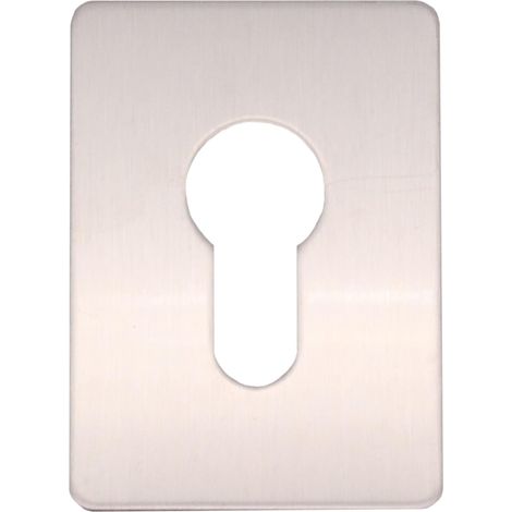Rosace de réparation - 1 pièce - Acier inoxydable satiné - Cache trous de serrure - Pour portes intérieures et extérieures - 65 x 47 mm (1/5)