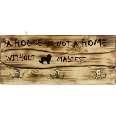 Maltese, Bichon Maltiase, Maltese - gruccia con cane, espositore per medaglie, decorazione per la casa di Art-Dog (1/5)
