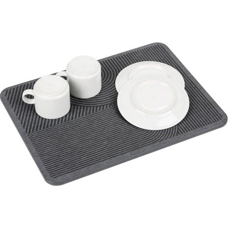Wenko DAMON Tappeto in Diatomite Grigio Assorbente Cucina