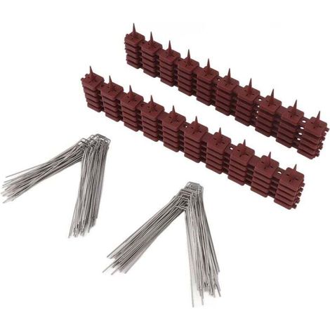 UlisemPointes Anti-Oiseaux Multi-usages 15 Pieds Installation Facile et Durable Pointes de Boîte aux Lettres Anti-Oiseaux pour Clôture (SK430 (4+2)) (1/4)