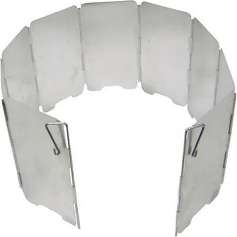 Pare-vent pour réchaud à gaz 9 plaques, 7,5 x 13,5 cm, alliage d'aluminium, pour camping, pique-nique et cuisson en extérieur. Protection coupe-vent pour réchauds portables. (1/2)