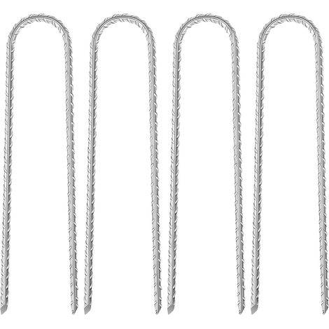 Chevilles de fixation 4 x 27 cm, diamètre 8 mm, piquets de paillage en toile, adaptés pour fixer balançoires, tentes et clôtures de jardin.