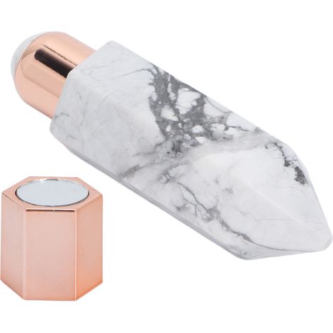 Rouleau de Massage Visage en Quartz Rose - Outil Anti-Âge pour le Soin de la Peau et le Drainage Lymphatique (1/5)