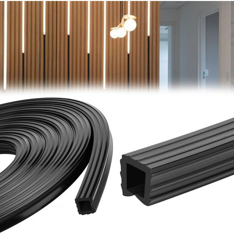 Goulotte de Câble pour Panneaux Acoustiques Cache Cable Noire 5 mètres (1/5)