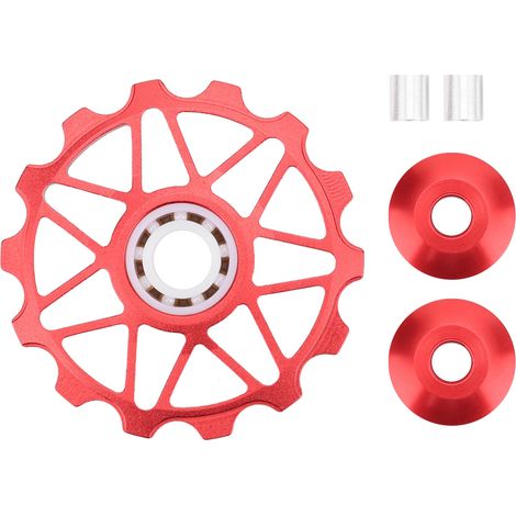 Rouleau guide dérailleur 14T céramique pour VTT, roulement métal haute performance, équipement cycliste durable. (1/5)