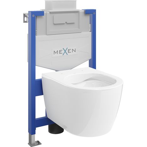 Mexen Carmen conjunto empotrado WC bastidor Fenix XS-U con taza WC, blanco brillo - 6853388XX00 (1/3)