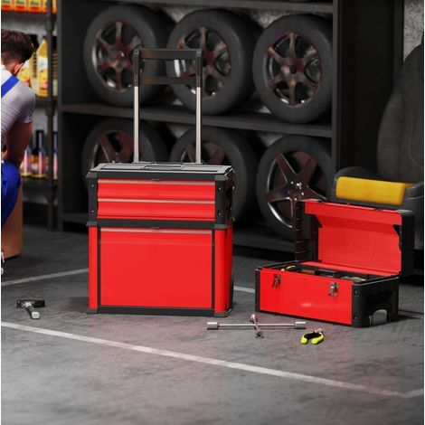 Carro de herramientas modular con ruedas 3 módulos OKMYHOME (1/5)