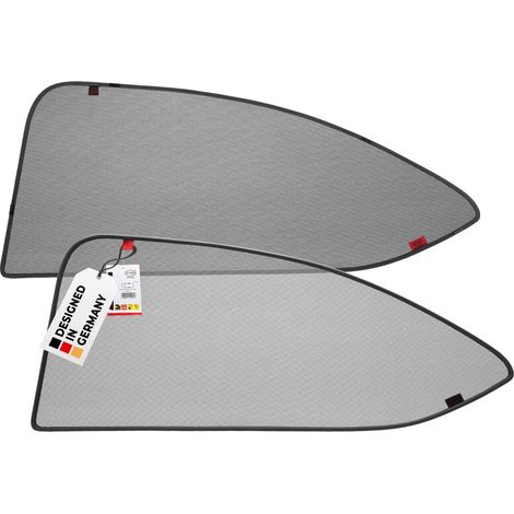HEYNER® Sonnenschutz Magnethalterung Skoda Octavia (NX8) ab 2019 – 2er Set für hintere Türen, passgenau, grau, gummierter Rahmen