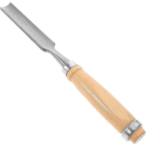 Gouge à sculpter demi-cercle pour projets de travail du bois, sculpture, acier à haute teneur en carbone, bois, 13,5 x 2 cm, kaki, 1 pièce (1/5)
