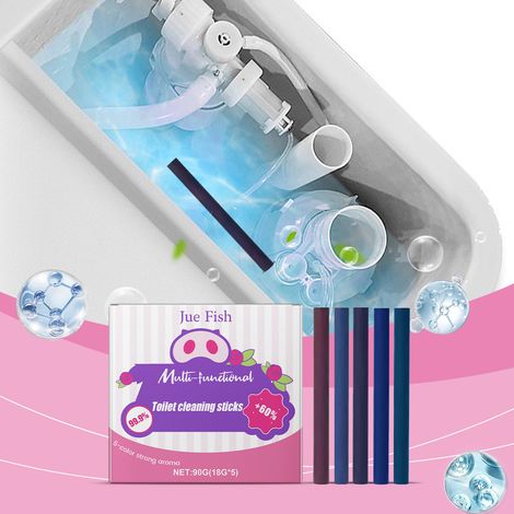 Multifunktionaler WC-Sitz-Deodorierungs- und Pflegestick, einfach anzuwenden, hinterlässt einen angenehmen Duft und pflegt sanft – 90 g (18 g 5) -- DE (1/5)