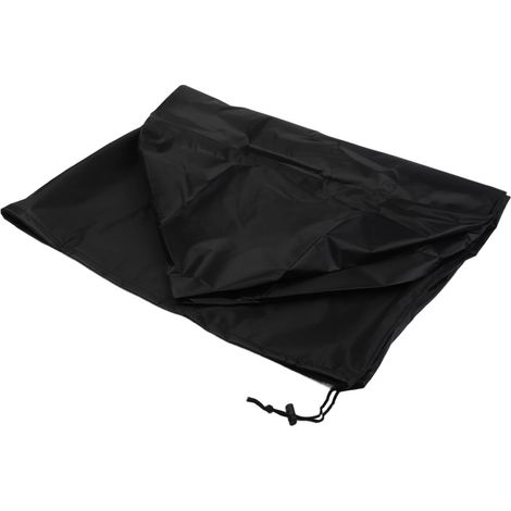 Housse de chaise empilable en tissu Oxford 210D imperméable et résistant à la poussière avec sangle réglable et lavable pour chaises de jardin Noir 68 x 68 x 72 cm (1/5)