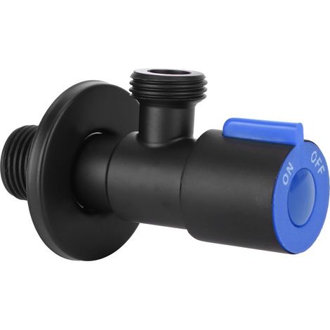 Robinet d'arrêt en acier inoxydable G1/2 pour salle de bain, vanne d'angle WC (1/5)