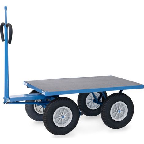 fetra Chariot à plateaux 6404PZ avec œillet de traction bleu poudré