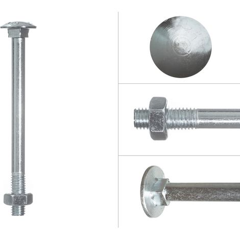 Schlossschrauben Verzinkt M10 x 120 mm - 50 Stück