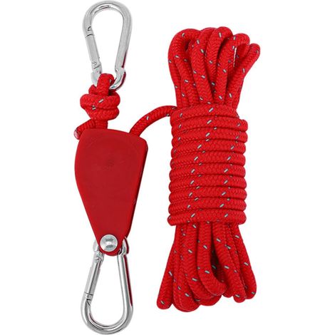 Corde De Tente De Camping, Corde De Poulie Réfléchissante épaisse avec Tendeur en Métal pour Le Camping, la Randonnée, L'abri Auvent, Les Activités De Plein Air (1/5)
