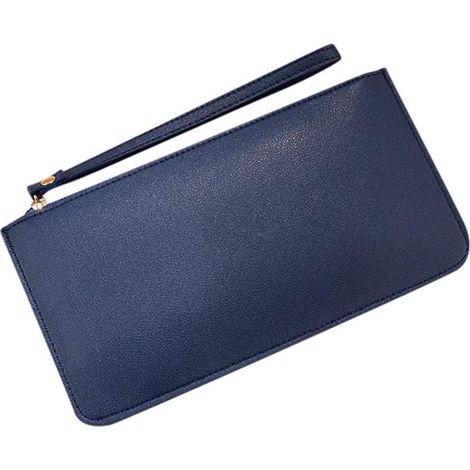 Zipper Retro Cash Clip Sac de rangement Porte-monnaie (Marine), (1/2)