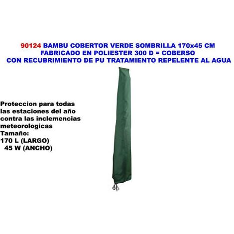 bambu cobertor verde sombrilla 170x45 cm poliester recubrim.pu
