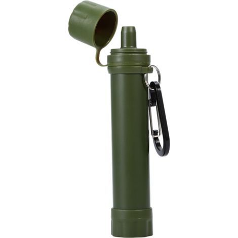 1er-Pack grüner tragbarer Wasserreiniger Outdoor-Überlebensfilter Camping