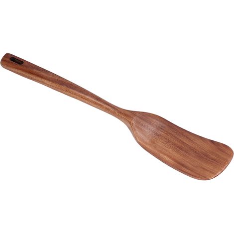 Spatule en bois sûre et inodore pour la cuisine - Ustensiles de cuisine à long manche (1/5)