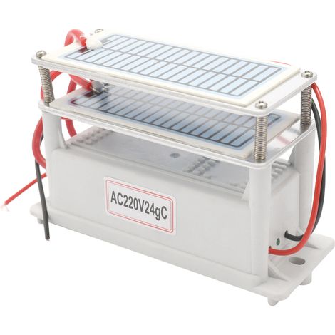 Générateur d'ozone portable en céramique 24 g, longue durée de vie, deux comprimés d'ozone, purificateur d'air à plaque intégrée, ozoniseur (1/2)