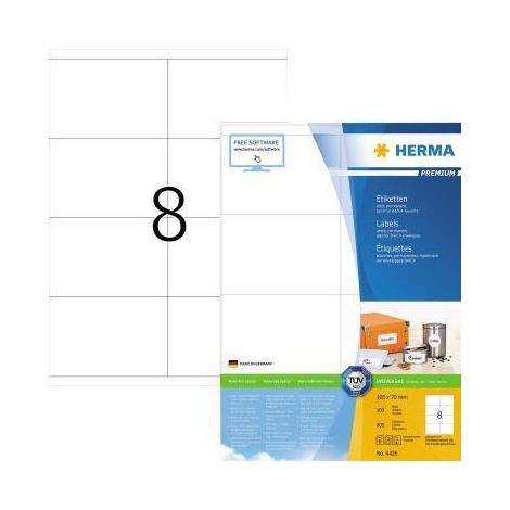 HERMA Etikett PREMIUM 4426 105x70mm weiß 800 St./Pack. (1/4)