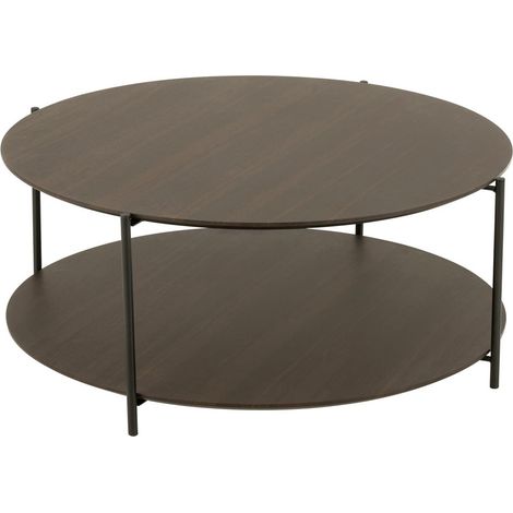 Table Basse Design "Rodolfo" 93cm Marron Foncé (1/4)
