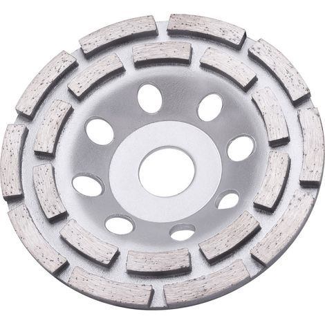 Meule diamantée standard de qualité supérieure - 125 mm x 22,2 mm - Pour béton, plâtre, granit, résine, colle à carrelage, pierre naturelle, etc (1/4)