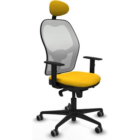 Piqueras y Crespo Silla de Oficina Jorquera Amarilla Ergonómica (1/3)