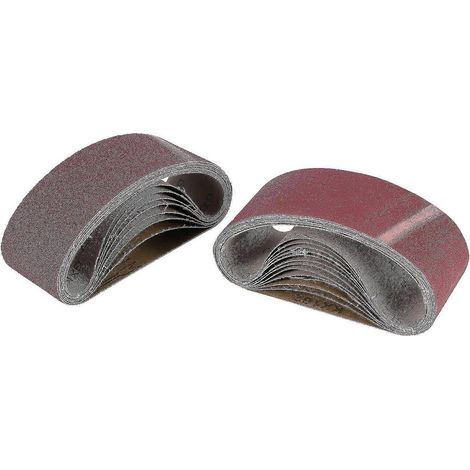 20 bandes abrasives 3x18 (3 de chaque grain : 60, 80, 120, 150, 240 et 400, 2 de grain 40) (1/4)