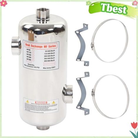Tbest échangeur de chaleur pour spa Chauffage de Piscine, 13,46 X 6,18 Pouces, 40 KW, échangeur de Chaleur pour jeux gonflable (1/5)