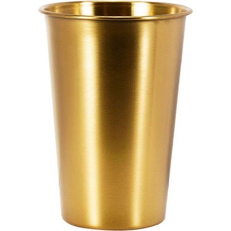Gobelets en acier inoxydable dorés, 600 ml, pour boissons chaudes, café, lait ou bière. Gobelets de voyage empilables. (1/5)
