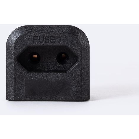 Adaptador Enchufe Tipo E (EU) a Enchufe Tipo G (UK) Negro